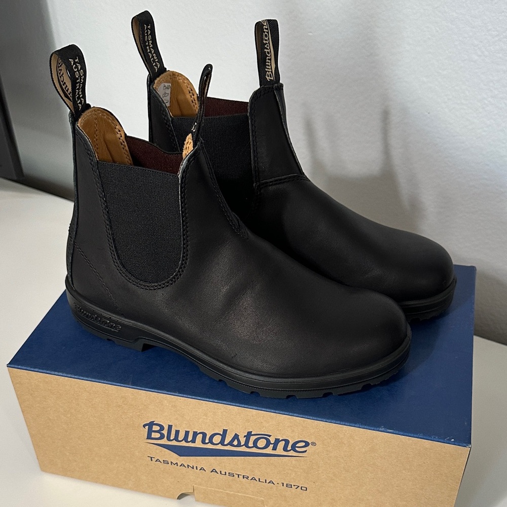 Black Leather Chelsea Boots